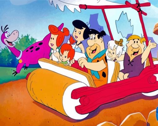 The Flintstones Americans Characters paint by numbers