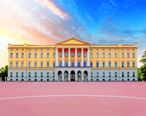 The Royal Palace Oslo paint by numbers
