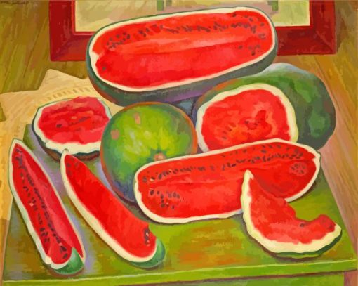 The Watermelons Diego Rivera paint by numbers