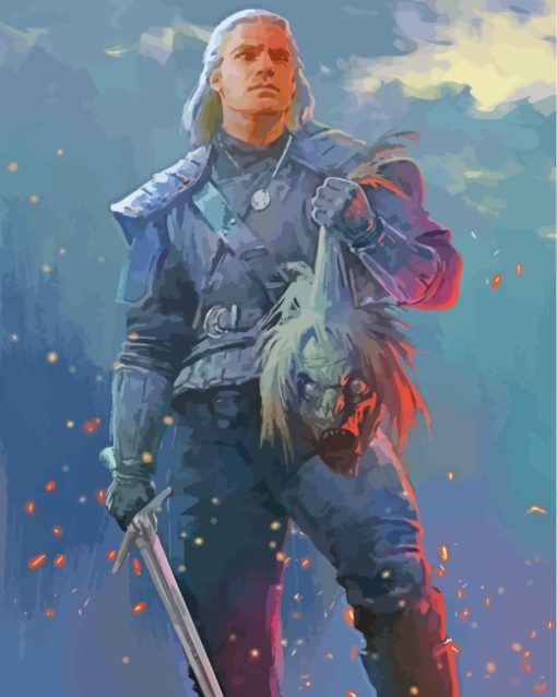The Witcher Geralt Of Rivia paint by numbers
