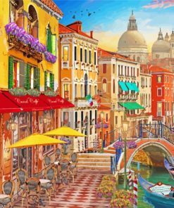 Italy Venice Cafe paint by numbers
