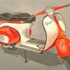 Vintage Vespa Scooter paint by numbers