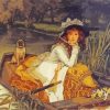 Victorian Lady In Boat paint by numbers