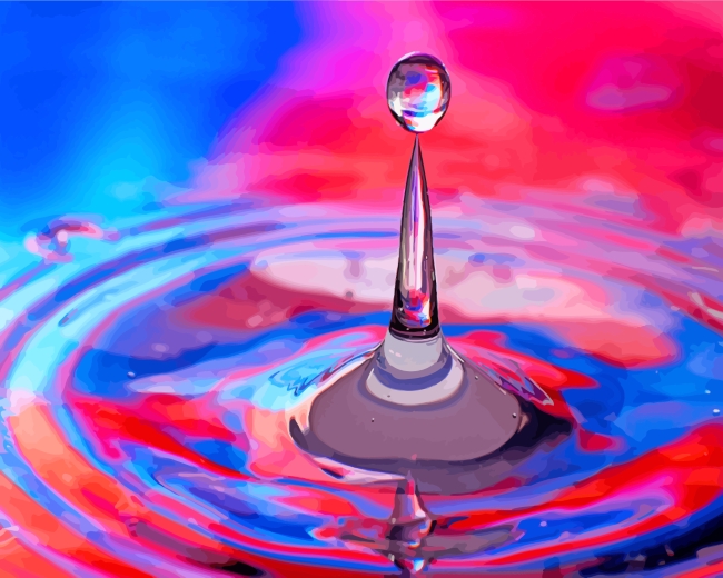 Colorful Water Drop Art paint by numbers