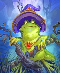 Green Witch Frog paint by numbers