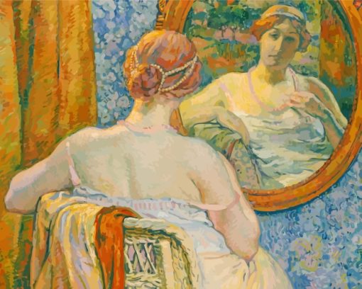 Woman In The Mirror Art paint by numbers