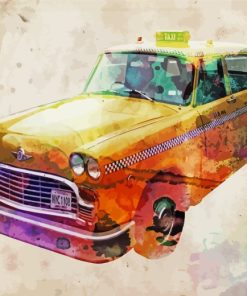 Yellow Taxi Art paint by numbers