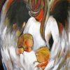 Abstract Guardian Angel paint by numbers