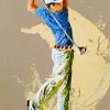 Abstract Golfer Illustration paint by numbers