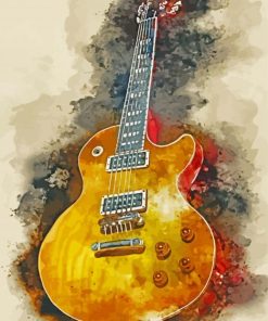 Aesthetic Abstract Guitar Art paint by numbers