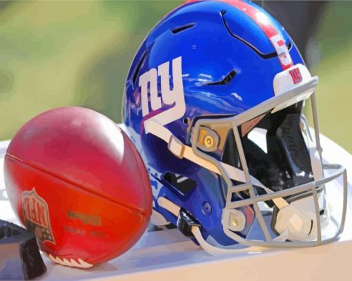 NFL Wilson Ball And Helmet paint by numbers