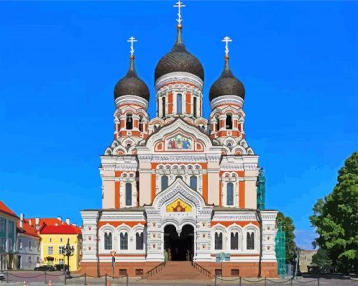 Aesthetic Alexander Nevsky Cathedral paint by numbers