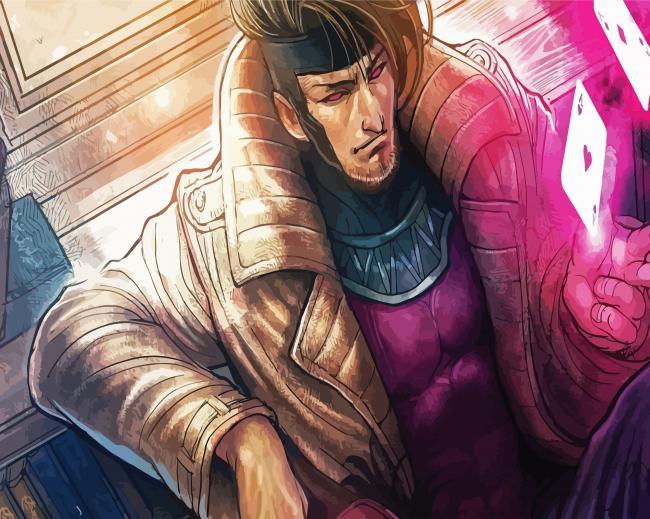 Gambit With Card paint by numbers