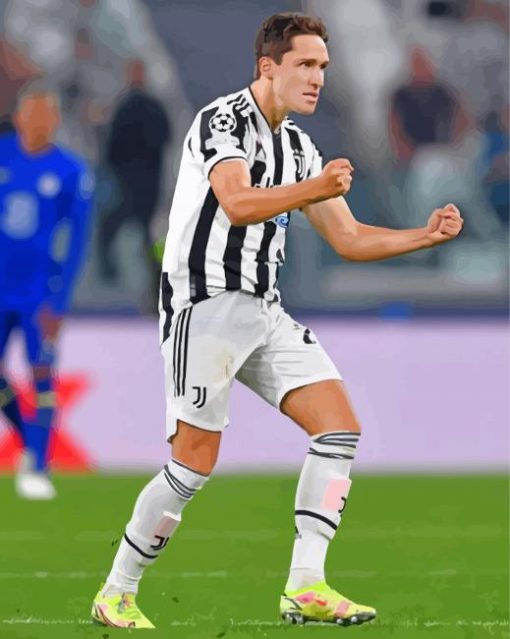 Juventus Player Federico Chiesa paint by numbers
