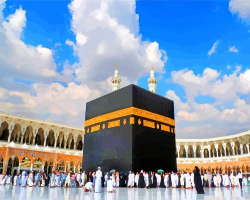 Aesthetic Kaaba paint by numbers