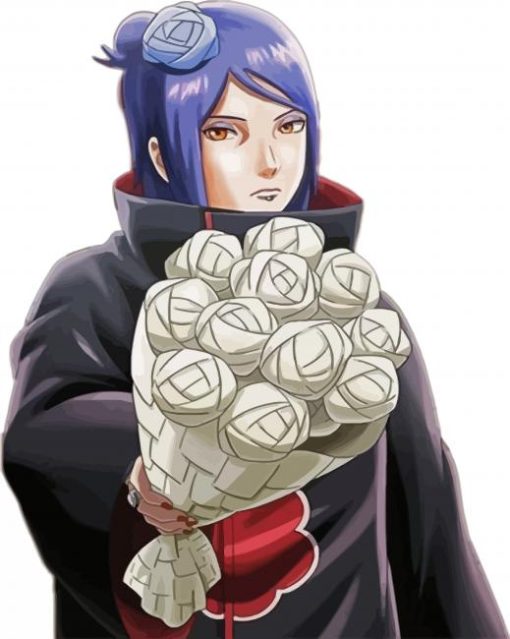 Konan And Bouqrsuet paint by numbe