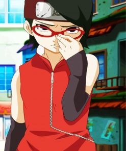 Sarada Uchiha With Glasses paint by numbers