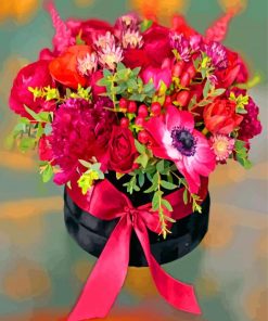 Flowers Bouquet Gift paint by numbers