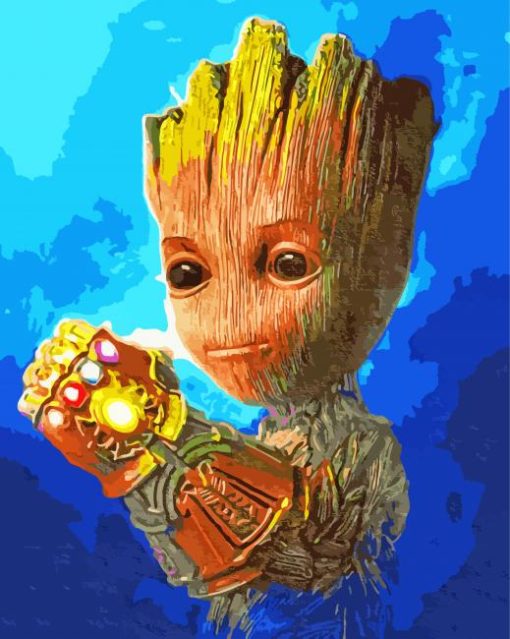 Aesthetic Baby Groot paint by numbers