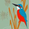 Aesthetic Kingfisher Bird Art paint by numbers