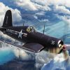 Airplane Vought F4U Corsair paint by numbers