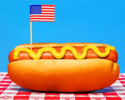 American Hotdogs paint by numbers