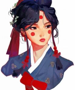 Asian Girl Art paint by numbers