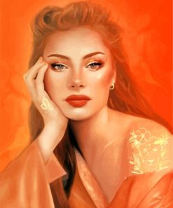 Beautiful Ginger Lady paint by numbers