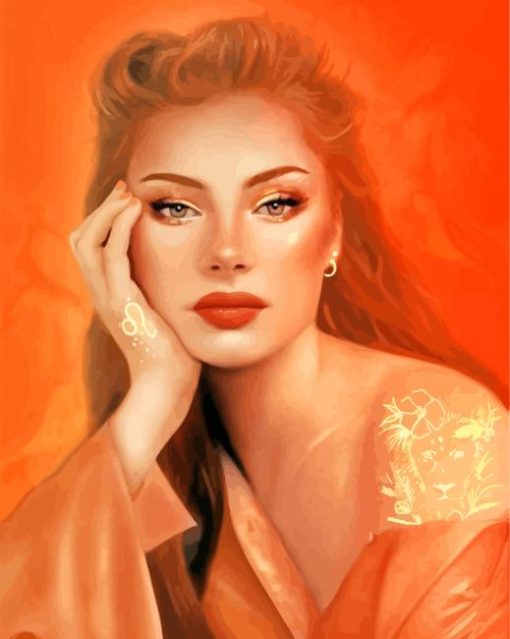Beautiful Ginger Lady paint by numbers