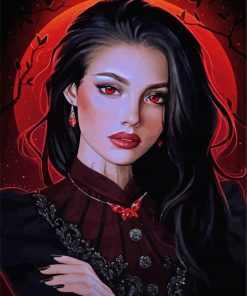 Beautiful Vampire Lady paint by numbers
