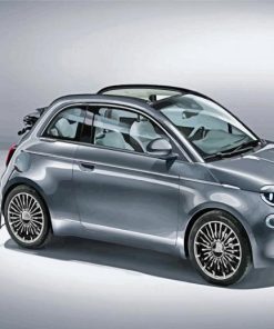 Grey Fiat 500 paint by numbers