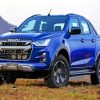 Blue Isuzu Car paint by numbers