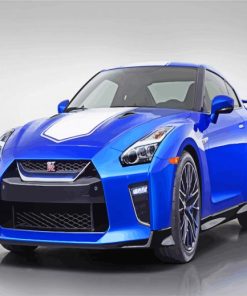 Blue GTR Sport Car paint by numbers