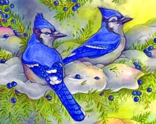 Blue Jays And Junipers paint by numbers