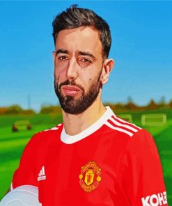 Manchester United Bruno Fernandes paint by numbers