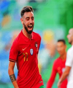 Professional Player Bruno Fernandes paint by numbers