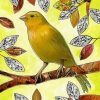 Yellow Canary Bird Art paint by numbers