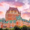 Fairmont Le Chateau Frontenac At Sunset paint by numbers