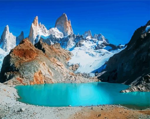 Chile Torres Del Paine paint by numbers