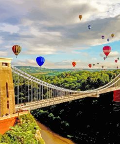 Clifton Suspension Bridge Balloons paint by numbers