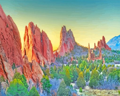 Colorado Garden Of The Gods paint by numbers