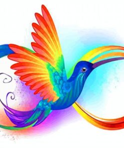 Colorful Infinity Bird paint by numbers