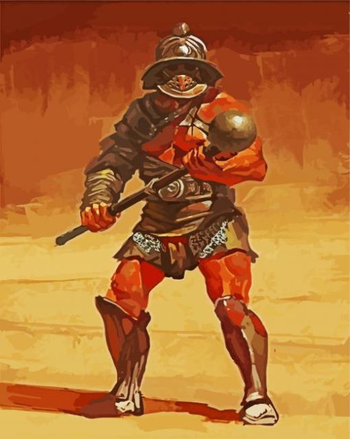 Cool Gladiator Man paint by numbers