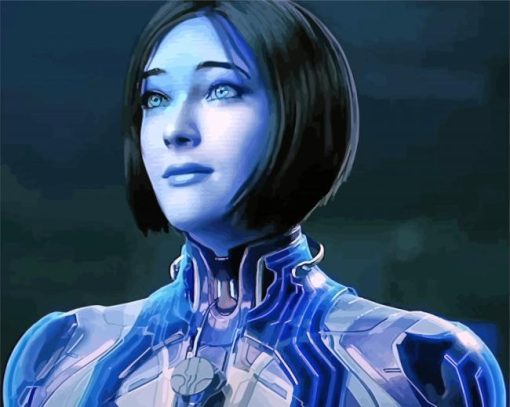 Cortana Halo paint by numbers