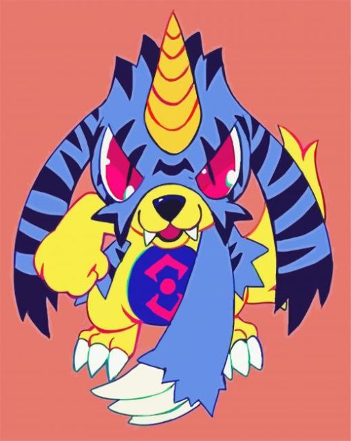 Cute Gabumon Art paint by numbers