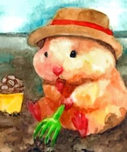 Cute Hamster Art paint by numbers