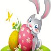 Easter Bunny And Colorful Eggs paint by numbers