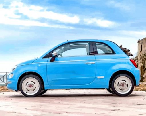 Fiat 500 Spiaggina Car paint by numbers