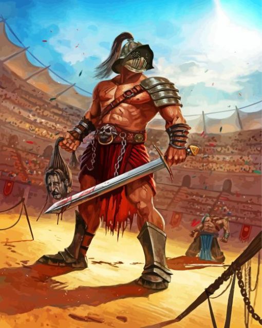 Dangerous Roman Gladiator paint by numbers