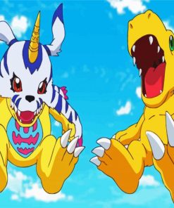 Agumon And Gabumon paint by numbers